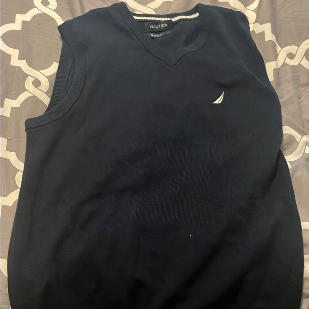Nautica Blue V-Neck Sweater